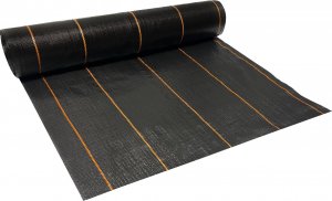 Linarem SiatkiSieci AGROTKANINA 90G 1,1x100m CZARNA AGROWŁÓKNINA UV 3% ANTYCHWASTOWA + KOŁKI 3