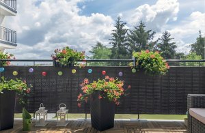 Linarem SiatkiSieci OSŁONA NA BALKON TARAS 95% LINAREM SIATKISIECI MATA BALKONOWA W ROLCE 1m x 5m 5
