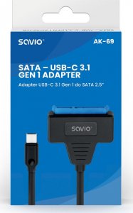Kabel USB Savio AK-69 Adapter USB-C 3.1 Gen 1 do dysków 2.5" 4