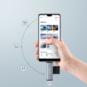 Czytnik Tech-Protect Czytnik kart Tech-Protect Ultraboost Card Reader SD/microSD Grey 2