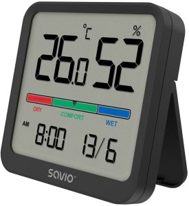 Savio SAVIO CT-01/B Czujnik temperatury i wilgotności, czarny 2