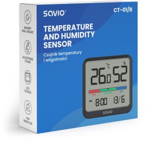 Savio SAVIO CT-01/B Czujnik temperatury i wilgotności, czarny 4