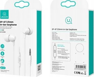 Słuchawki Usams Słuchawki Stereo USAMS EP-47 3.5mm białe 1.2m HSEP4702 (US-SJ594) 3