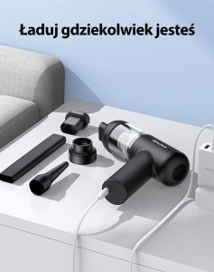 Odkurzacz ręczny Awei AWEI Mini odkurzacz V2 bezprzewodowy ze wskaźnikiem kurzu czarny/black 14