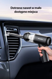 Odkurzacz ręczny Awei AWEI Mini odkurzacz V2 bezprzewodowy ze wskaźnikiem kurzu czarny/black 5