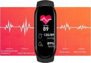 Smartband ZeeTech SMARTWATCH ZEGAREK M6 OPASKA SPORTOWA MĘSKA DAMSKA KROKI PULS POWIADOMIENIA 11