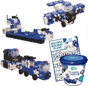 Klocki konstrukcyjne 8w1 Wiaderko Policja 3