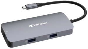 Stacja/replikator Verbatim Wieloportowy koncentrator USB-C Pro CMH-05 (HDMI | RJ45 | 2 x USB-A | USB-C PD) 1