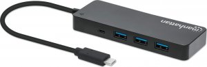 HUB USB Manhattan Manhattan 168410 huby i koncentratory USB Type-C 5000 Mbit/s Czarny 2