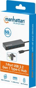 HUB USB Manhattan Manhattan 168410 huby i koncentratory USB Type-C 5000 Mbit/s Czarny 7