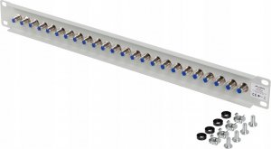 Lanberg Patch panel 24 porty 19 cali gniazdo Typ F beczka szary 4