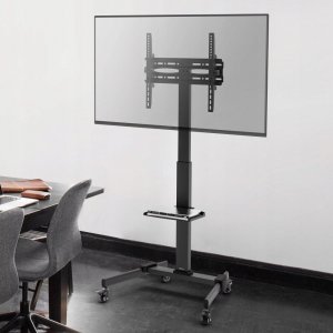 Techly Stojak mobilny do TV 32-55cali, 35kg, półka AV 7