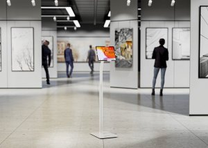 Stojak Techly Stojak podłogowy do iPad i tablet 9,7-10,1 cali z ramkš i blokadš 9