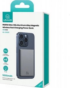 Powerbank Usams Powerbank indukcyjny 5000mAh MagSafe Fast Charging PD 20W Szary 6