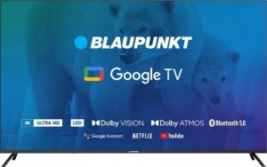 Telewizor Blaupunkt TV 65" Blaupunkt 65UBG6000S 4K Ultra HD LED, GoogleTV, Dolby Atmos, WiFi 2,4-5GHz, BT, czarny 1