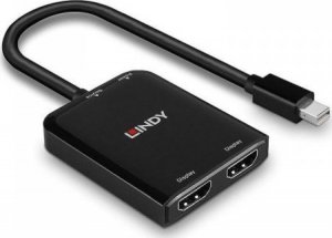 Adapter AV Lindy Konwerter Mini DisplayPort do 2xHDMI LINDY MST czarny 1