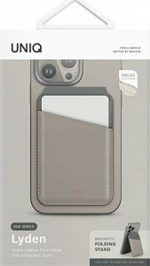 Uniq UNIQ Lyden DS magnetic RFID wallet and phone stand beige-green/ivory-lichen green 6