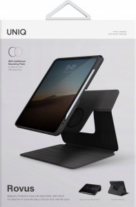 Etui na tablet Uniq UNIQ case Rovus iPad Pro 11 (2021-2022) / Air 10.9" (2020-2022) black/ebony black Magnetic Case 8