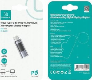 Adapter USB Usams SJ682TC01 USB-C - USB-C Szary 8