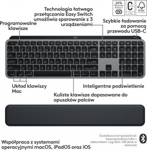 Klawiatura + mysz Logitech MX Keys S Combo for Mac (920-012845) 12