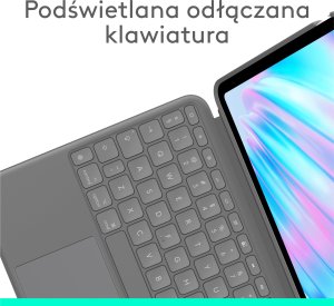 Logitech Combo Touch do iPada Air 11 cali (M2 & M3), iPada Air (4. i 5. generacji – 2020, 2022)(2024), QWERTY układ US international - Szary (920-012636) 3
