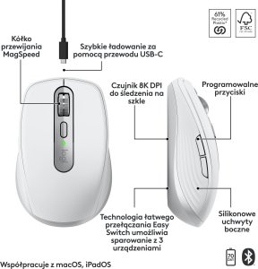 Mysz Logitech Anywhere 3S For Mac Pale Gray (910-006946) 12