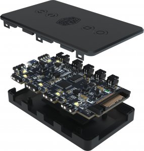 Kontroler Cooler Master Kontroler LED ARGB RGB Cooler Master 4 Porty 3-pin Zasilanie SATA 5