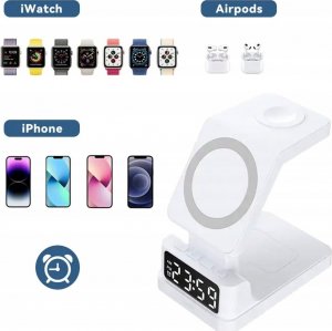 Ładowarka Slayo ŁADOWARKA INDUKCYJNA Qi DO MAGSAFE NA IPHONE 12 13 14 15 / AIRPODS / WATCH 4