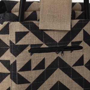 5five Wózek na zakupy na kółkach, jutowa torba, 33 l 2