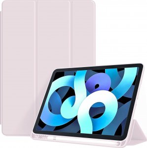 Etui na tablet Alogy Etui do Apple iPad 10.2 9 gen 8/7 2021/2020/2019 Smart Pencil Case Alogy TPU obudowa na tablet Różowe + Szkło 1