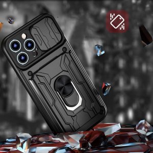 Etui na tablet Alogy Etui pancerne Alogy Camshield Stand Ring Wallet z osłonką na aparat i miejscem na karty do Apple iPhone 14 Pro czarne 8