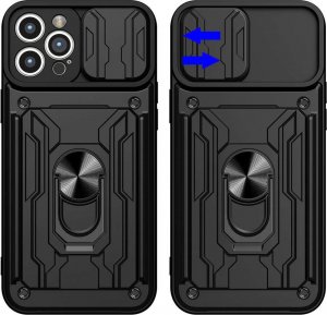 Etui na tablet Alogy Etui pancerne Alogy Camshield Stand Ring Wallet z osłonką na aparat i miejscem na karty do Apple iPhone 14 Pro czarne 10