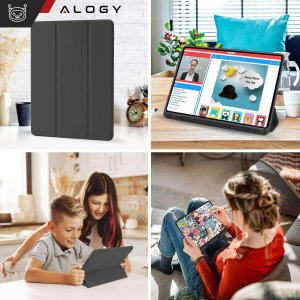 Etui na tablet Alogy Etui do Apple iPad 10.2 9 gen 8/7 2021/2020/2019 Smart Pencil Case TPU obudowa na tablet Czarne 4