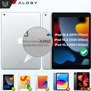Etui na tablet Alogy Etui do Apple iPad 10.2 9 gen 8/7 2021/2020/2019 Smart Pencil Case TPU obudowa na tablet Czarne 9