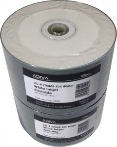 Adiva Adiva CD-R | 700MB | x52 | szpindel 50 szt.| 80min | White Inkjet Printable 1