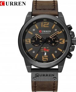 Zegarek Curren ZEGAREK MĘSKI CURREN KLASYCZNY ELEGANCKI CHRONOGRAF DATOWNIK 6 KOLORÓW 12