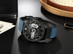 Zegarek Curren ZEGAREK MĘSKI CURREN KLASYCZNY ELEGANCKI DATOWNIK 5 KOLORÓW NA PASKU 8