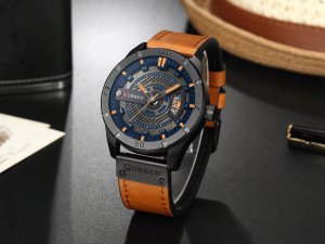 Zegarek Curren ZEGAREK MĘSKI CURREN KLASYCZNY ELEGANCKI DATOWNIK 5 KOLORÓW NA PASKU 9