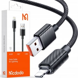 Ładowarka Mcdodo MCDODO ŁADOWARKA KABEL USB LIGHTNING DO IPHONE 11 12 13 14 PRO 2M CZARNY 1