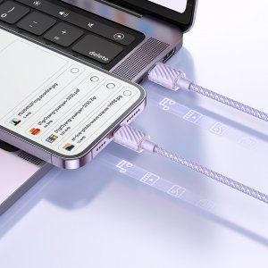 Ładowarka Mcdodo MCDODO ŁADOWARKA KABEL USB-C LIGHTNING DO IPHONE 12 13 14 PRO 1M FIOLETOWY 6