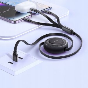 Ładowarka Mcdodo MCDODO KABEL USB 3W1 ZWIJANY SZYBKIE ŁADOWANIE USB-C LIGHTNING MICRO 66W 2