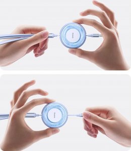 Ładowarka Mcdodo MCDODO KABEL USB 3W1 ZWIJANY SZYBKIE ŁADOWANIE USB-C LIGHTNING MICRO 66W 6