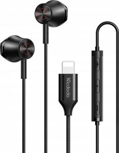 Słuchawki Mcdodo MCDODO SŁUCHAWKI PRZEWODOWE Z MIKROFONEM DOUSZNE LIGHTNING DO IPHONE 14 13 14