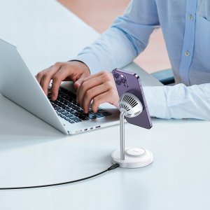 Ładowarka Mcdodo Indukcyjna 2w1 MagSafe 15W Biała (CH-2150) 6