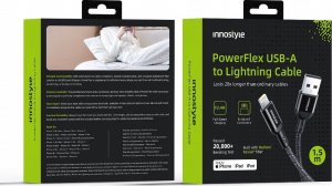 Kabel USB Innostyle USB-A - Lightning 2 m Czarny 12
