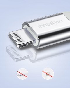 Kabel USB Innostyle USB-C - Lightning 2 m Srebrny 8