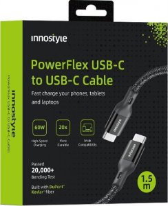 Kabel USB Innostyle USB-C - USB-C 2 m Czarny 1