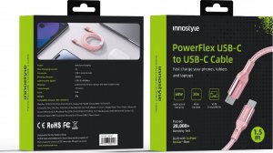 Kabel USB Innostyle USB-C - USB-C 2 m Różowy 13