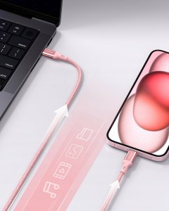 Kabel USB Innostyle USB-C - USB-C 2 m Różowy 4