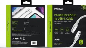 Kabel USB Innostyle USB-C - USB-C 2 m Srebrny 13